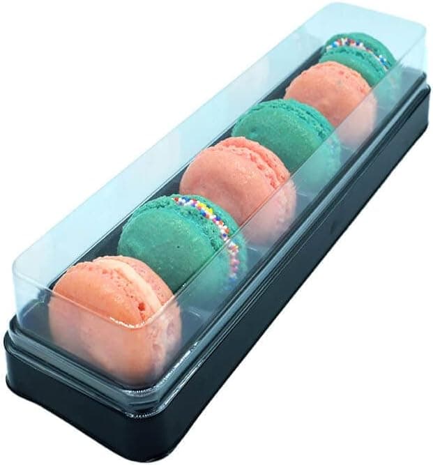 Vend Exchange Clear Plastic Macaron Containers - Fits 6 Macarons (Pack of 15)