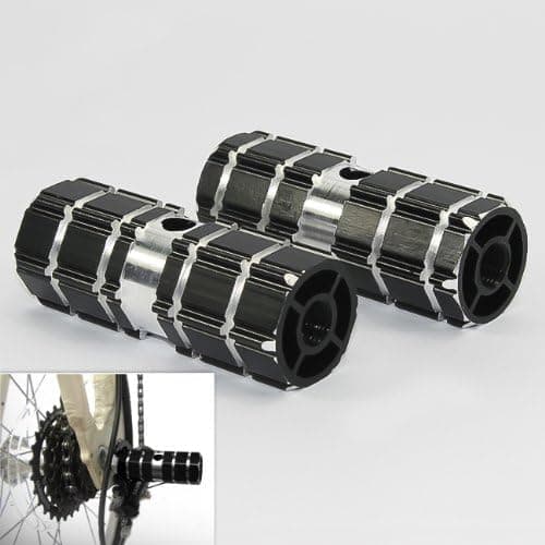 Pair BMX Mountain Bike Bicycle Antislip Cylinder Aluminum Alloy 3/8" Standing Axle Foot Pegs