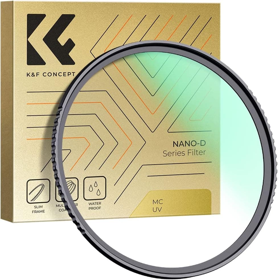 K&F Concept 62mm MC UV Protection Lens Filter Ultra-Slim 24-Layer Multi-Coated Waterproof UV Filter for Camera Lens (D Series)