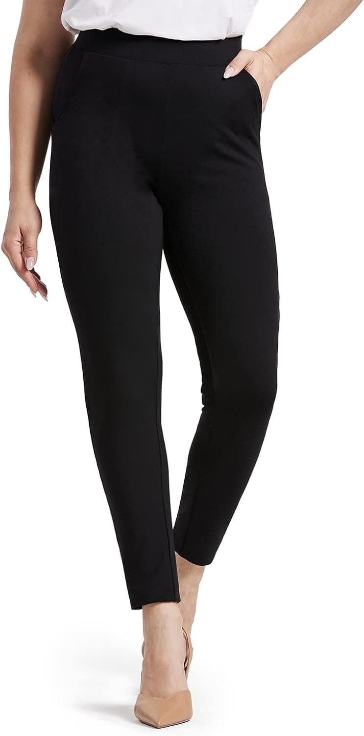 Balleay Art Slacks for Women Office Stretch Casual Pants Skinny Leg with 4 Pockets Slacks Office Pants Business Casual