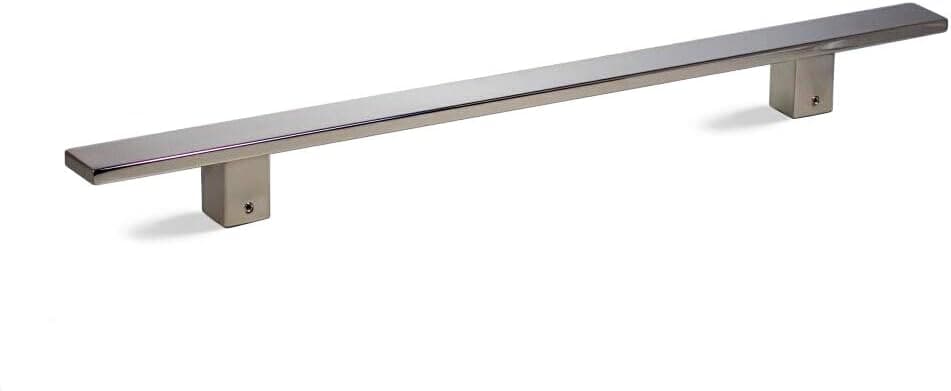 32 Inch Square Flat Shape Bar Stainless Steel Modern Contemporary Entry Door Handle Towel Bar Ladder Pull Shower Glass Sliding Barn Door Interior Exterior Door Pull Push Chrome Mirror Polish Finish