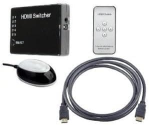 Full HDMI Compliant  5 Signal Splitter With Remote Control + 5 HDMI Cables