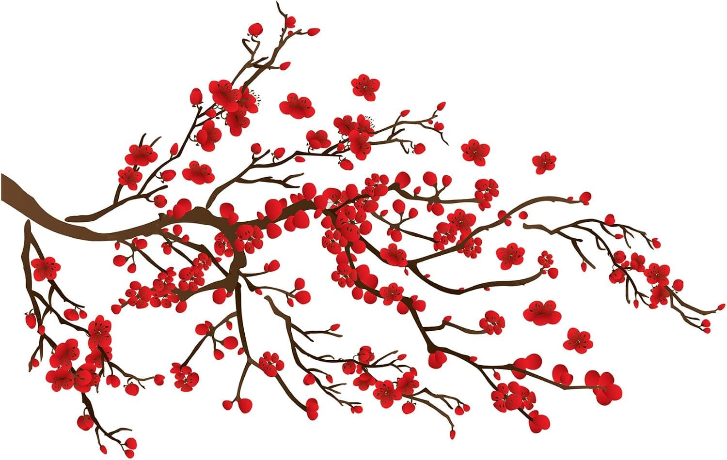 Crearreda CR-58105 Ramage Wall Decals, Red