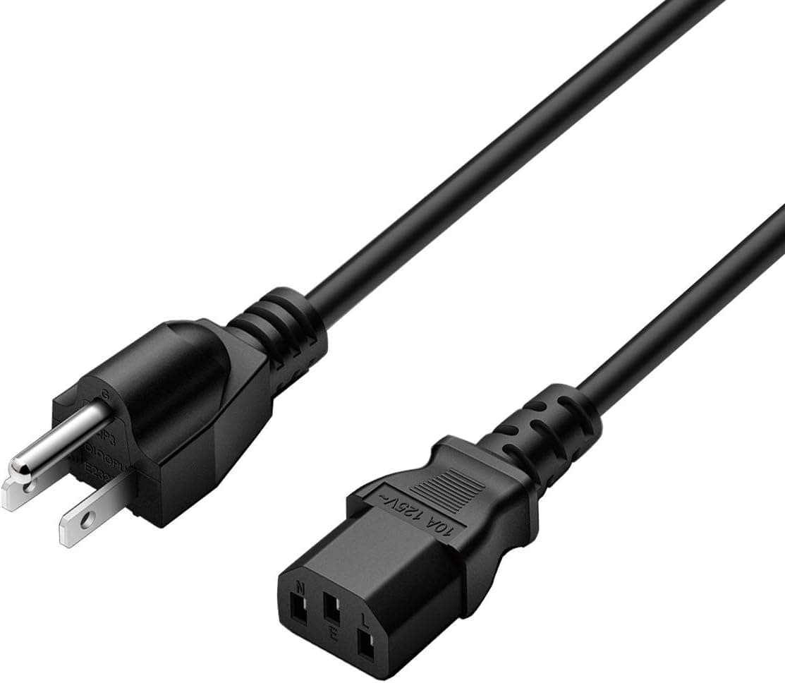 3 Prong Power Cord Cable Fit for IdeaCentre 3 5 C5 G5 G25 G24e G24qe G27e G27qe 20 GGP-12 T540 510 510A Y900 V50s V50t V55t Neo 50s 14IAB7 07IAB7 17IAB7 Gaming Creator Desktop