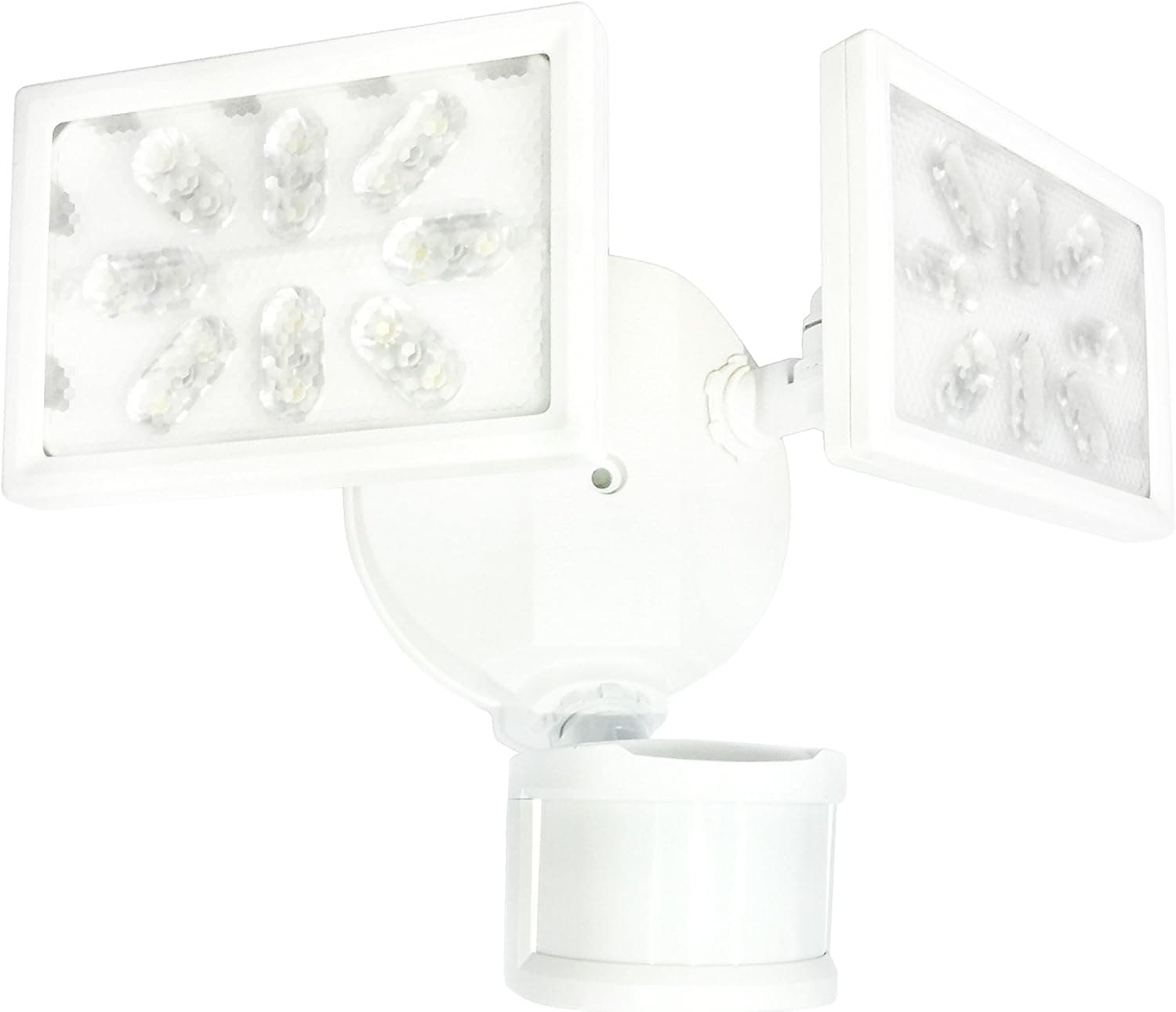 Aluminum Outdoor LED Security Light, 240°+90° Motion Activated Sensor floodlight, Dusk to Dawn, 3100 lumen, 5000K, UL Certified, Waterproof, 35W 300W Incandescent Equiv., Patent Par Lens, White