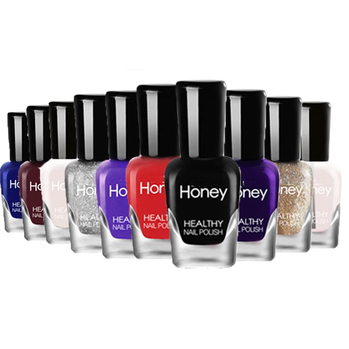 SUITANGO 10 Bottles Easy Peel off Nail Polish Set Quick-drying, Non-Toxic Nail Polish - DIY Water Based Nail Polish Kit with Top Base Coat Nail ecoration products for Women Girls