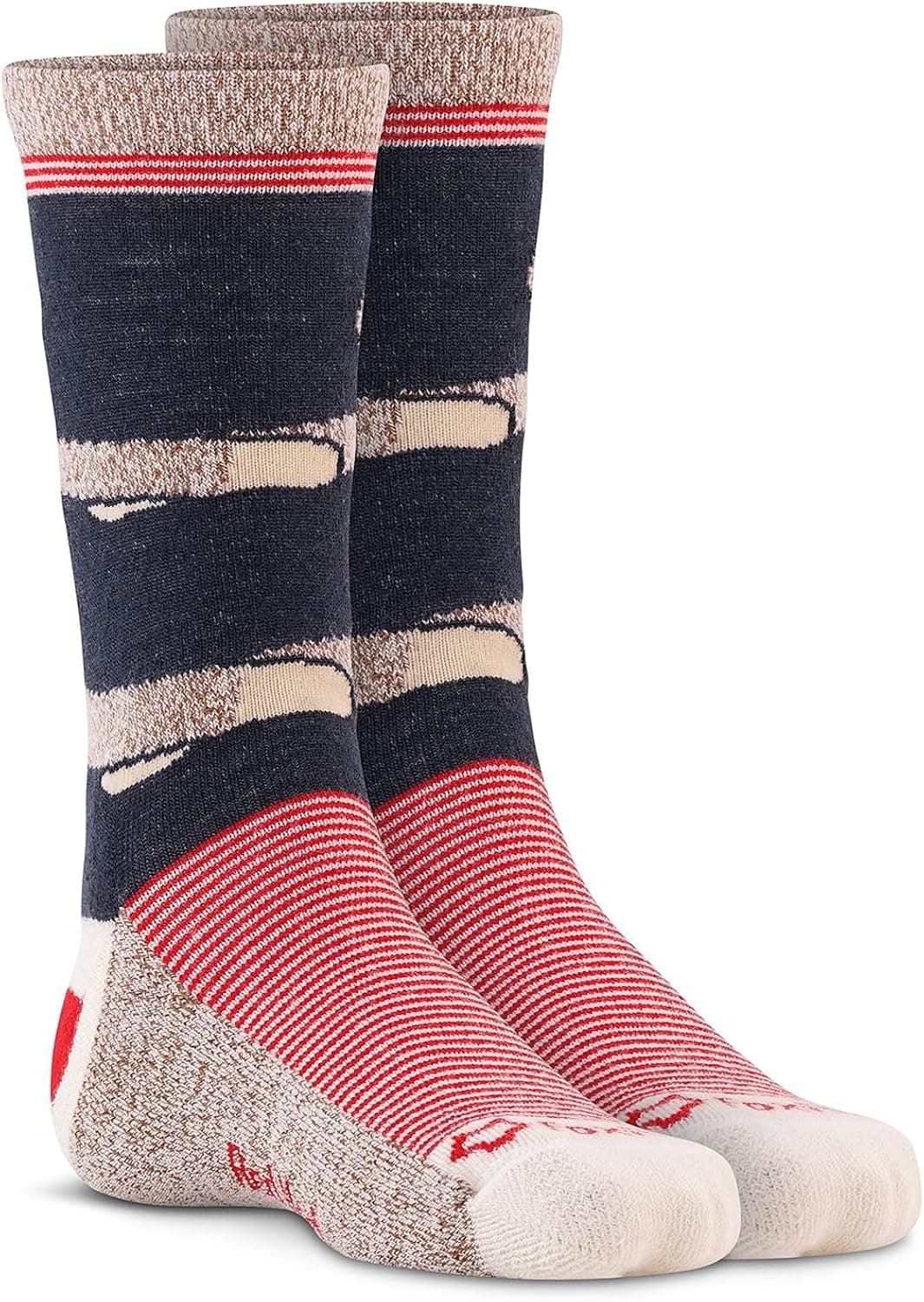 Fox River Kids Red Heel Monkey Hugs Merino Wool Crew Socks