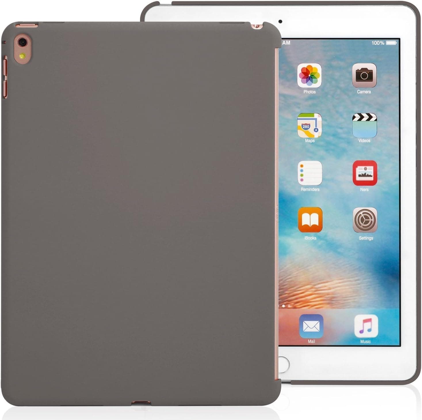iPad Pro 9.7 Inch Cocoa Back Case - Companion Cover - Perfect match for smart keyboard.