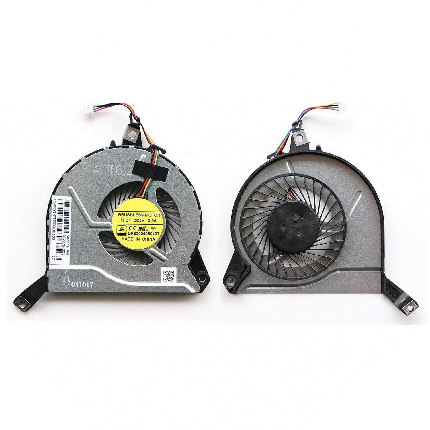Todiys CPU Cooling Fan for HP Envy 15-K 15T-K 17-K 17T-K Series 17-K011NR 17-K073CA 17-K081NR 17-K150NR 17-K151NR 17-K153NR 17-K170CA 17-K211DX 17-K214NR 17-K224NR 17-K234NR 17-K250CA 17-K273CA