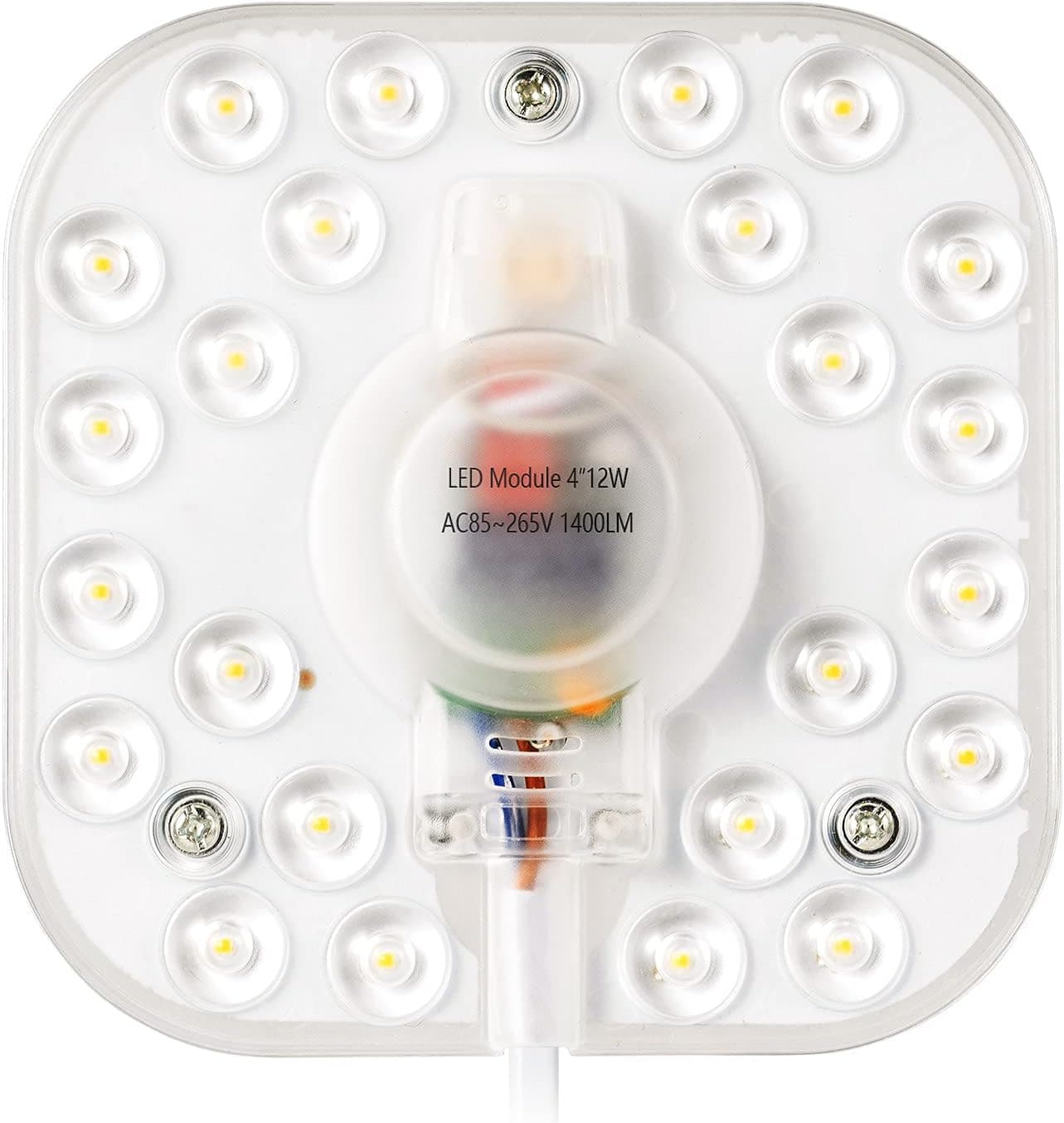 6500K Cool White Square LED Light Engine Retrofit Kit,5.2" Overall Size 12W 1400LM 120V,Led Retrofit Panel Board for Ceiling Fan Light,Ceiling Flush Light,Incandescent Fluorescent Bulb Replacement