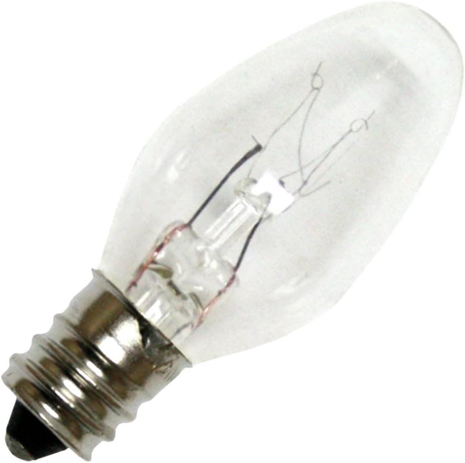 Eiko 7C7/130V C-7 Candelabra Screw Base Halogen Bulb, 130V/7W