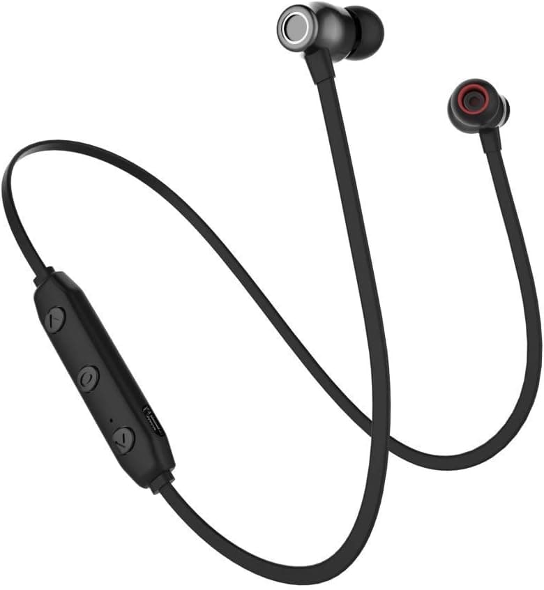 Wireless Bluetooth Headphones, Wireless Sports Earphones,with Mic IPX5 Waterproof HD Stereo Sweatproof Earbuds,Gym Running Workout Noise Cancelling Headsets(X5-Black) …