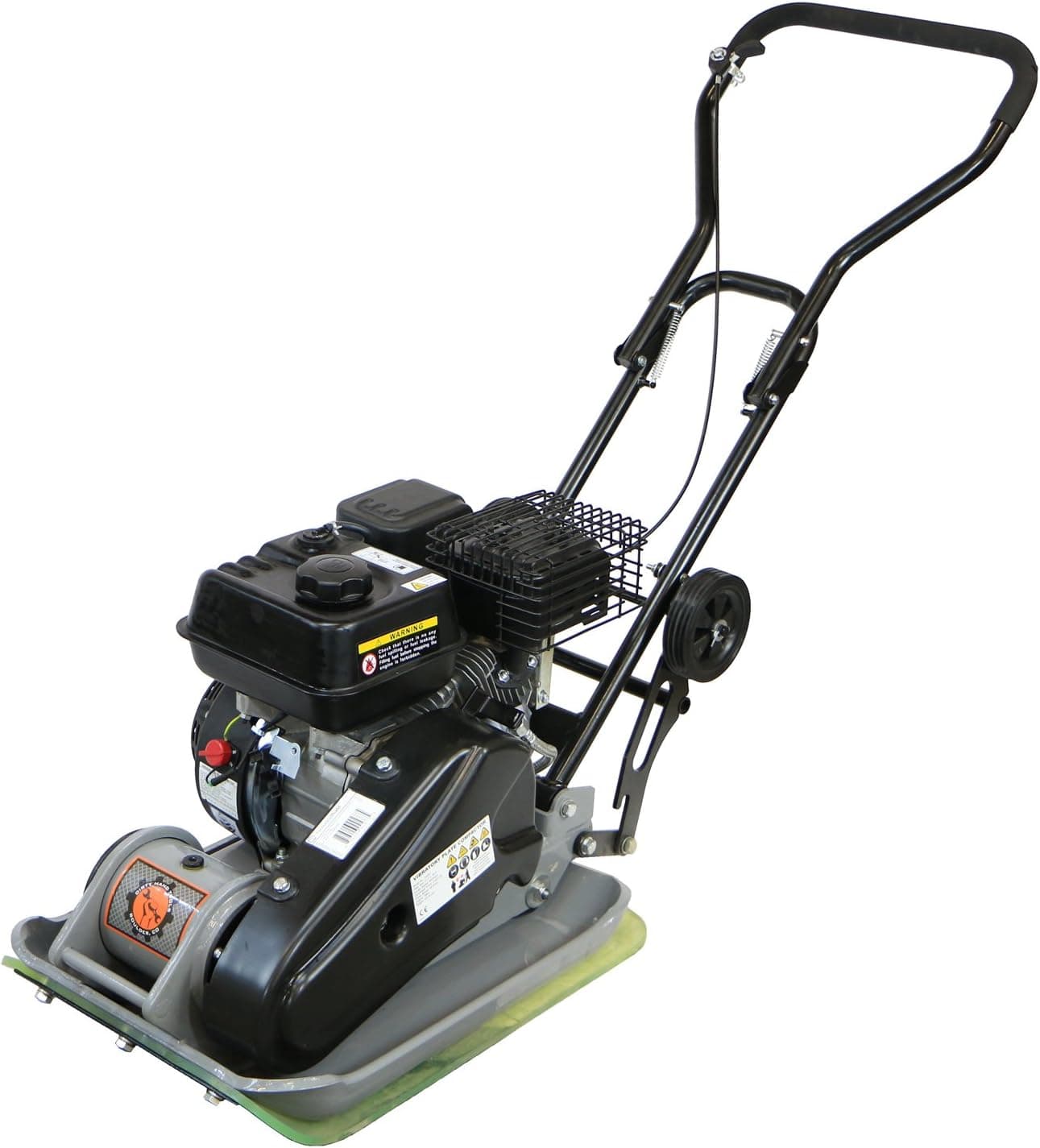 Dirty Hand Tools | 104001 | Vibratory Plate Compactor | 196CC 2,922 Lbs. Force | 21.26 x 16.54 Inch Plate Size | Removable Paving Pad Included