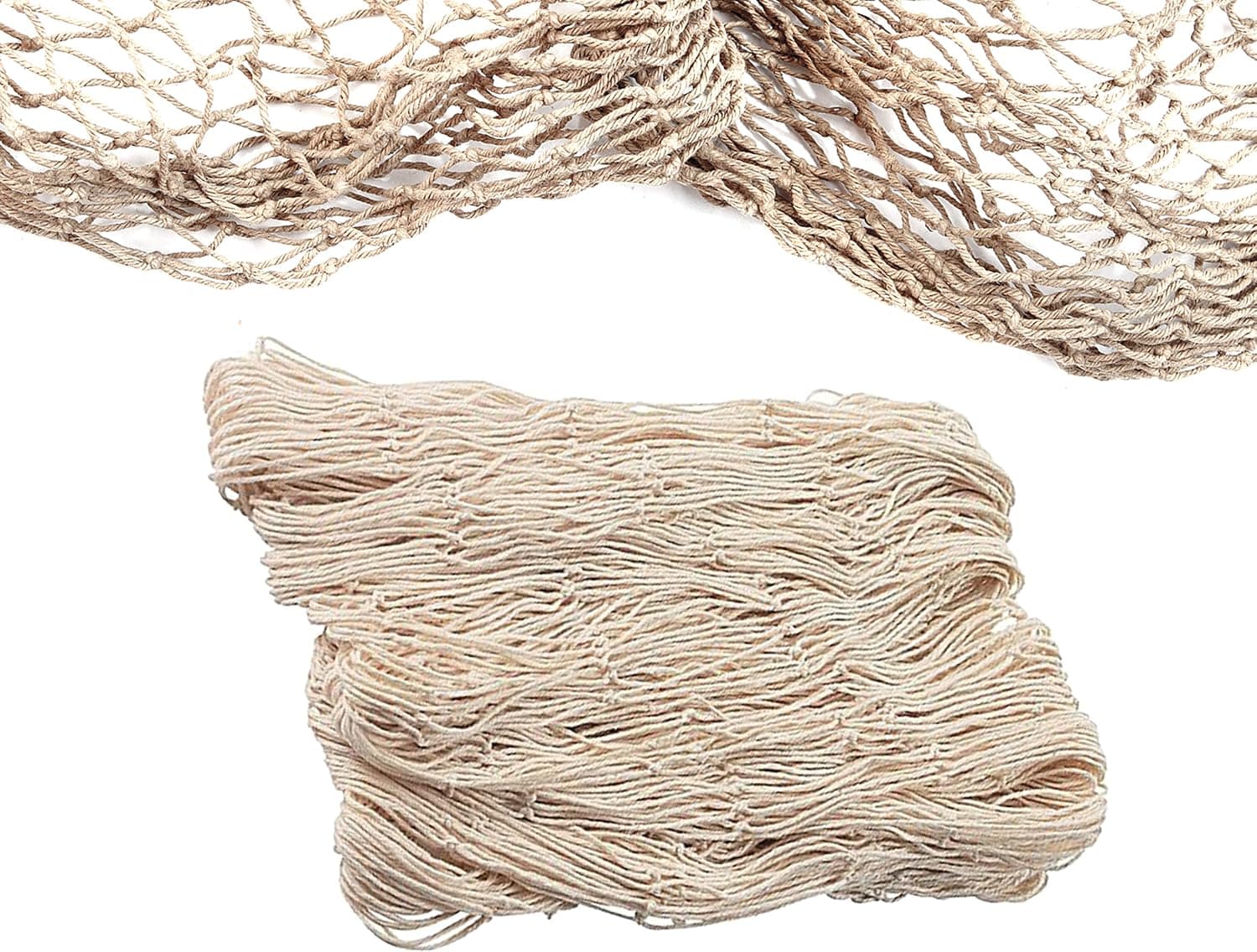 Natural Fish Net Party Decorations for Pirate Party, Hawaiian Party, Nautical Themed Cotton Fishnet Party Accessory by Big Mo’s Toys