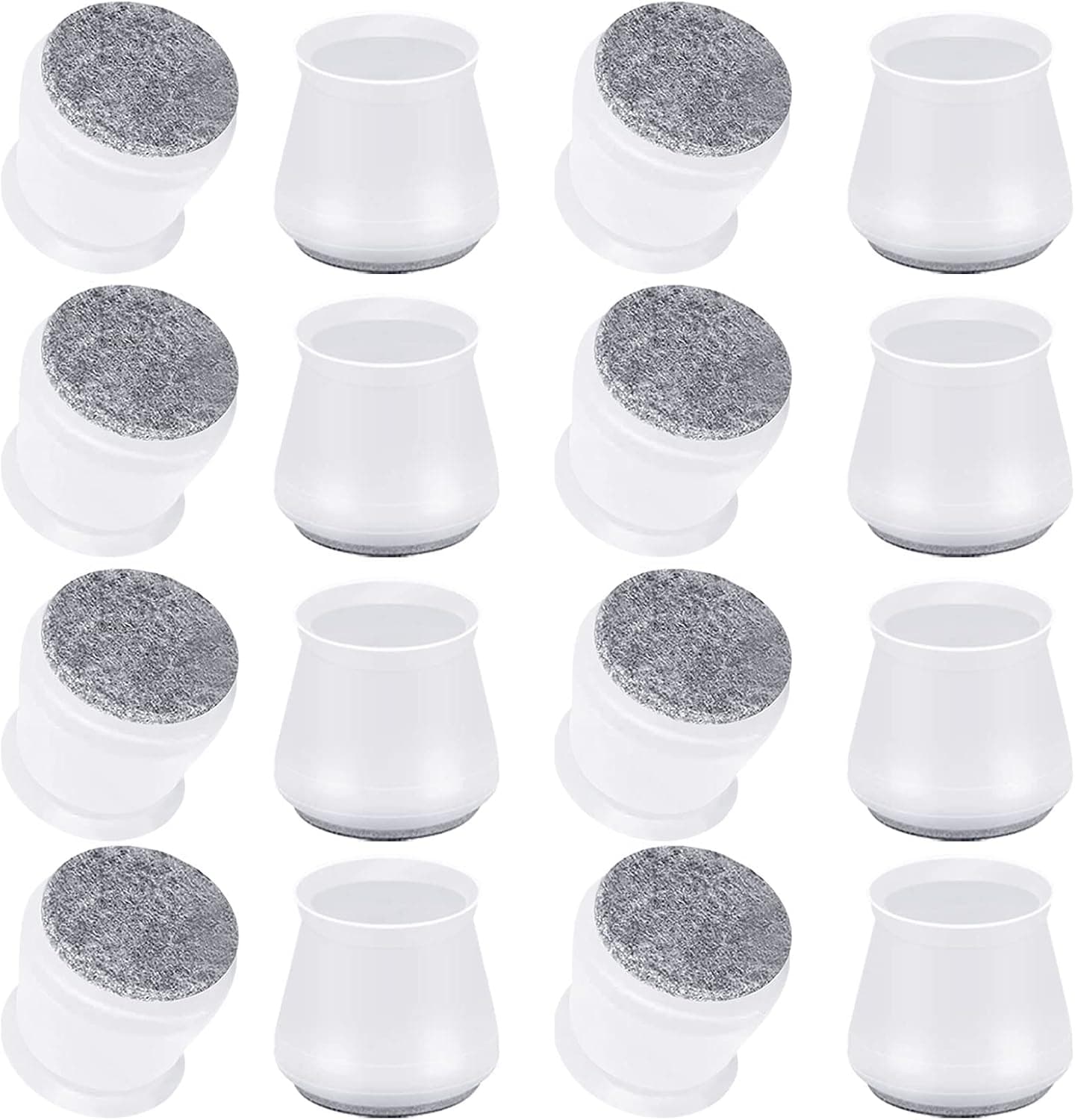 Chair Leg Floor Protectors for Hardwood Floors, Silicone Felt Bottom Furniture Leg Caps for Chair Legs for Round and Square/Non-Slip from Scratching…