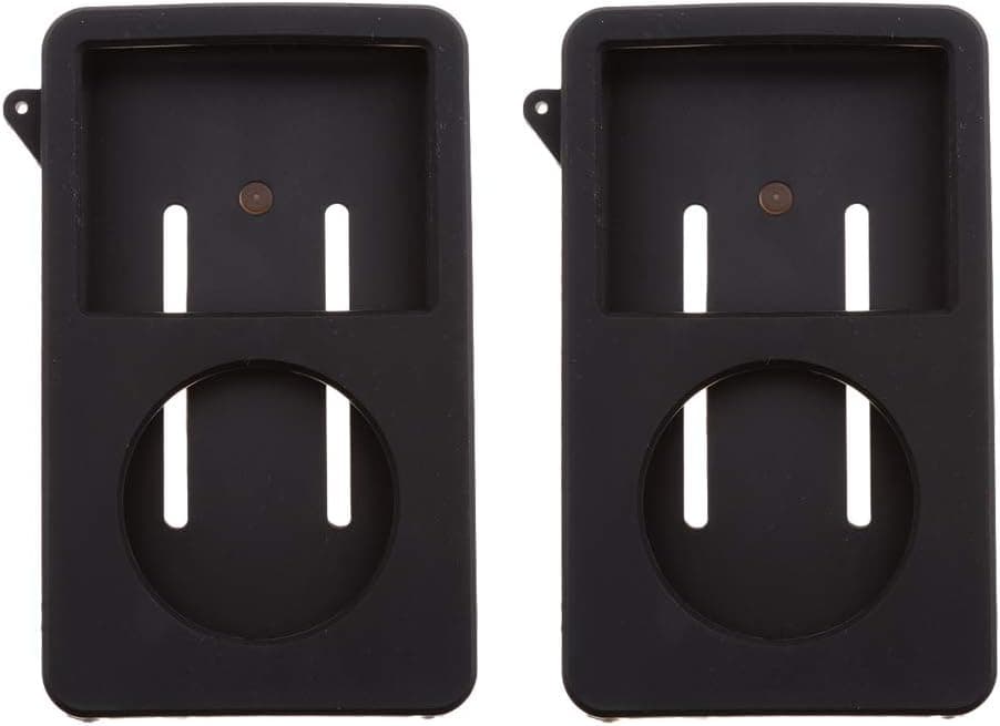 kesoto 2packs Black Silicone Skin Cover Case for iPod 30GB Classic 80GB/120GB/160GB Protector Cases