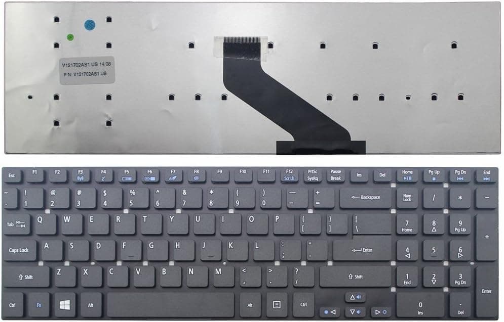 New Laptop Keyboard (Without Frame) Replacement for Acer Aspire E17 E5-771 E5-771G E5-771G-52PR E5-771G-54N6 E5-771G-54UR US Layout Black Color