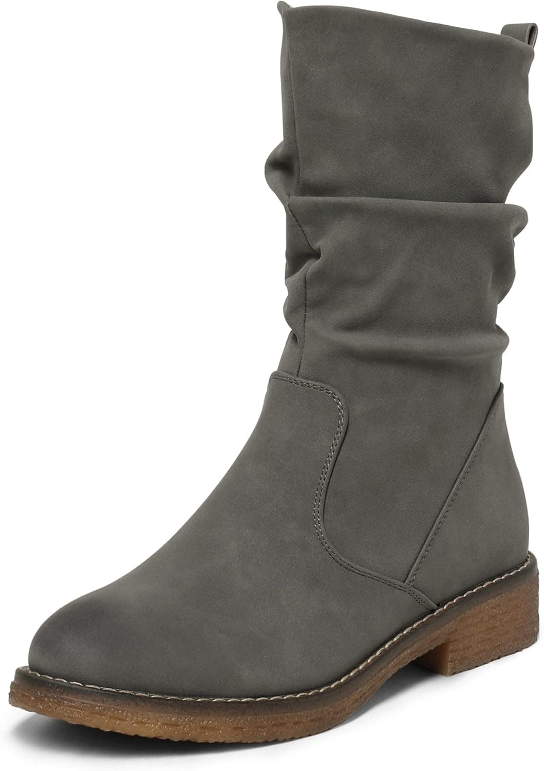 DREAM PAIRS Women's Mid Calf Combat Riding Fashion Winter Boots