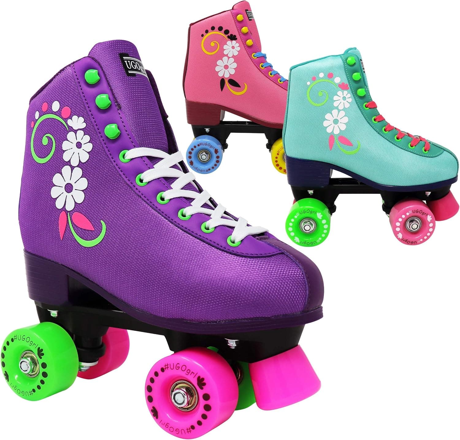 Lenexa uGOgrl Roller Skates - Kids Roller Skates - Roller Skates for Kids - Roller Skates for Girls - Girls Roller Skates - Skates Adult Women - Womens Roller Skates