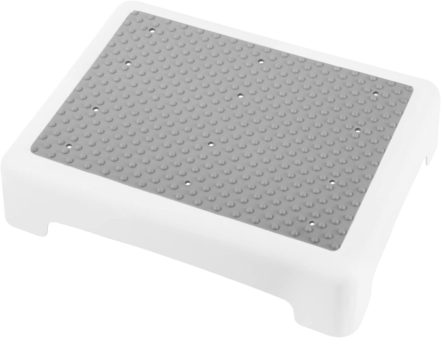 Mobility Step Stool, Indoor/Outdoor Stepping Stool for Adults & Seniors, Portable High Riser Steps Platform with Anti-Slip Top & Feet, 420 Lbs Capacity, White