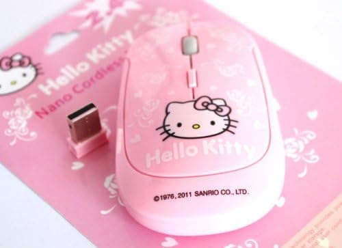 2.4 G Hello Kitty Pink Cute Ultra Thin Wireless Mouse