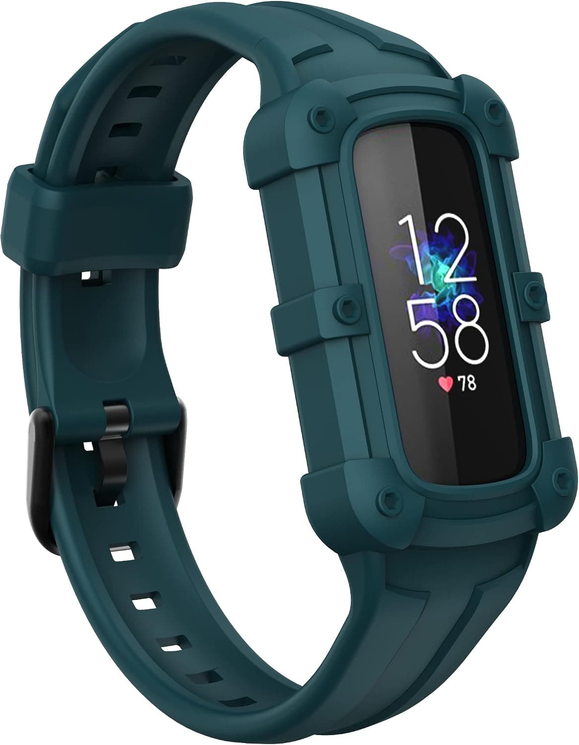 Cnbnd Band Compatible with Fitbit Luxe Band, Easy Installed TPU Case Protection with Soft Band for Men and Women