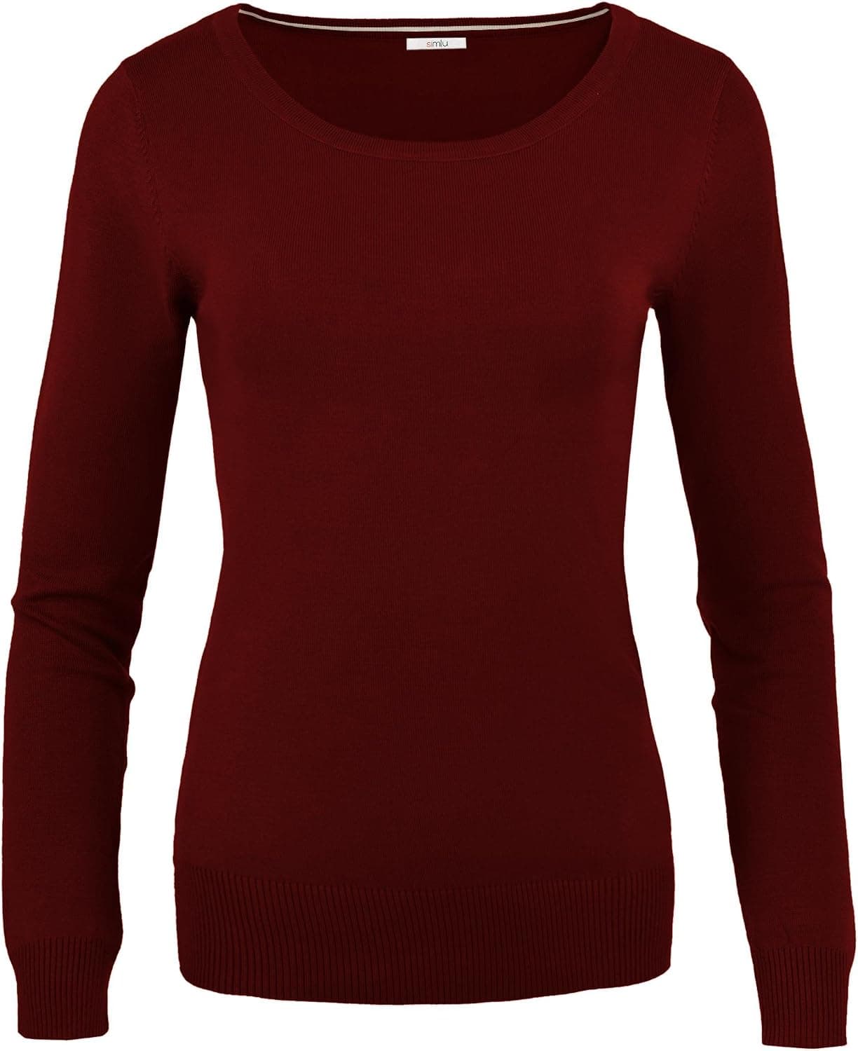 Womens Long Sleeve Turtleneck, Crew Neck Pullover Sweaters