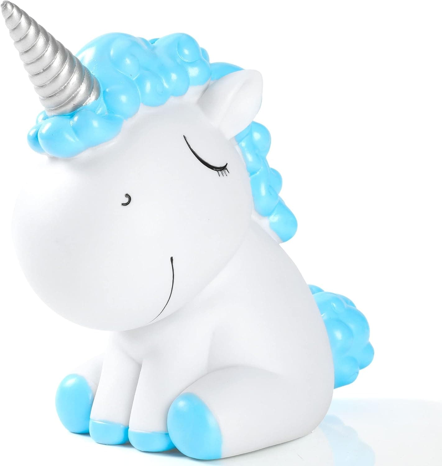 H&W Unicorn Coin Bank (Blue), Lovely Memento Money Box, Artwork Piggy Bank, Best Gift for , Suitable for Girls Boys, Home Decoration, Study Decoration(WK23-D4)