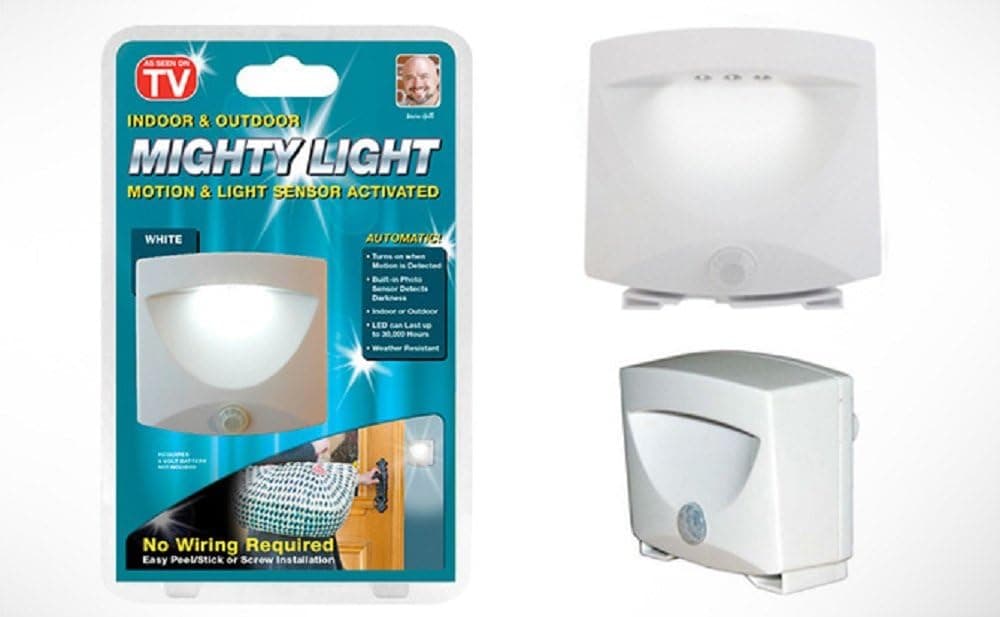 Indoor and Outdoor LED Motion and Light Sensor Activated - Wireless - Battery Powered - Night Light - Weatherproof - Easy to Install (White, 1-Pack)