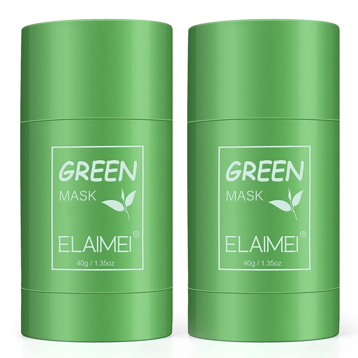 create newlife Green Tea Mask，Deep Clean Pore,Face Moisturizes, Oil Control, Improves Skin,for All Skin Types Men And Women（2Pack）