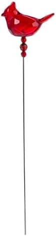 Ganz Cardinal of Comfort Floral Stake, 3" W x 12" L, Red