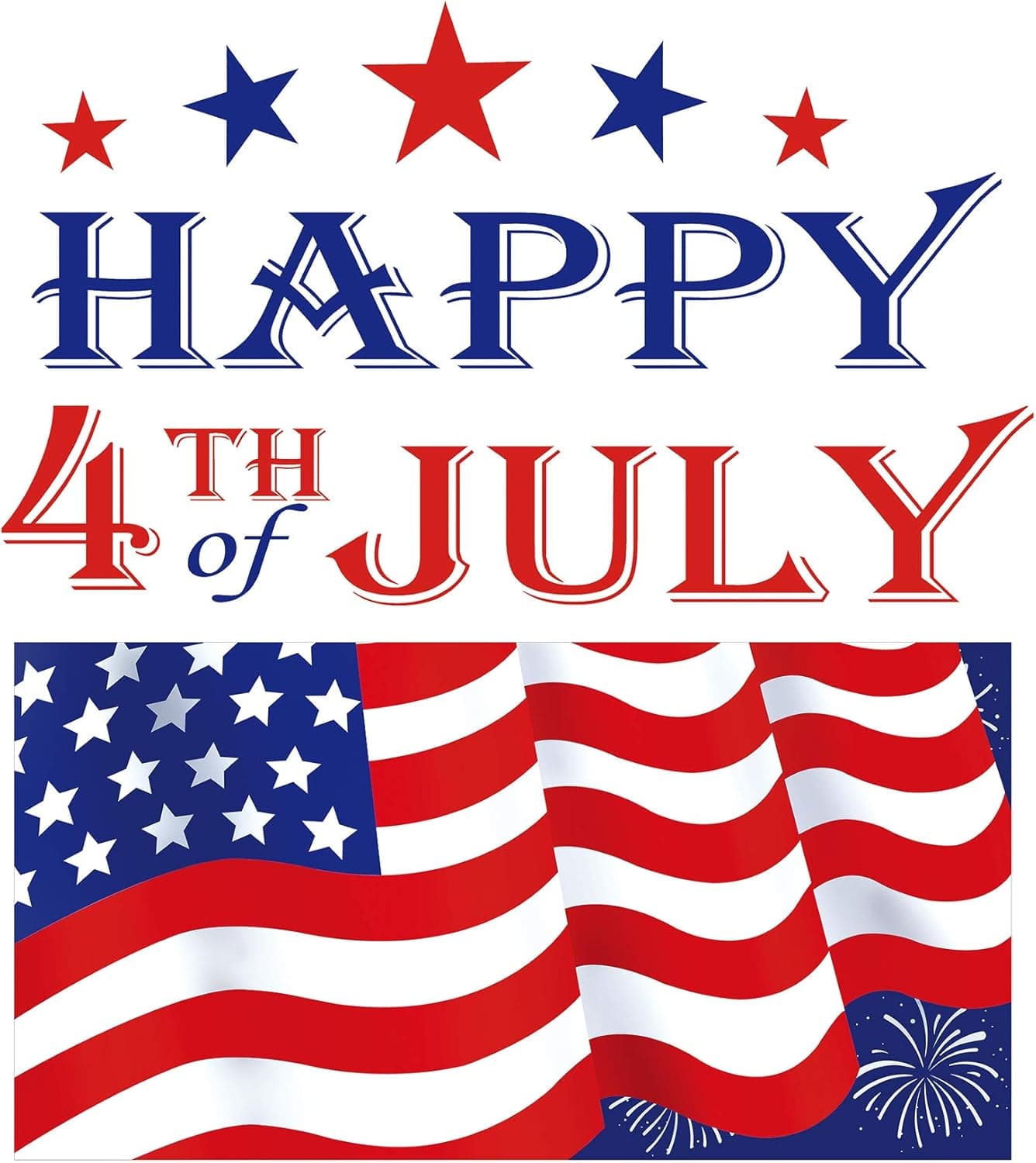 Collections Etc Happy 4th of July Garage Magnets - Set of 8 Magnets