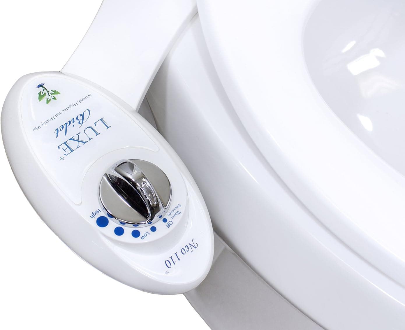 Luxe Bidet Neo 110 - Fresh Water Non-Electric Mechanical Bidet Toilet Seat Attachment (white and white) - 2 pack