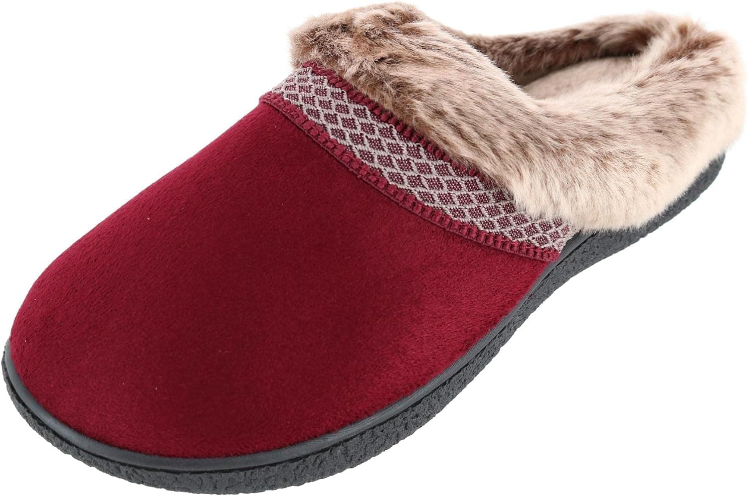 isotoner Women's Recycled Microsuede Mallory Hoodback Slipper, with Memory Foam and Indoor/Outdoor Sole