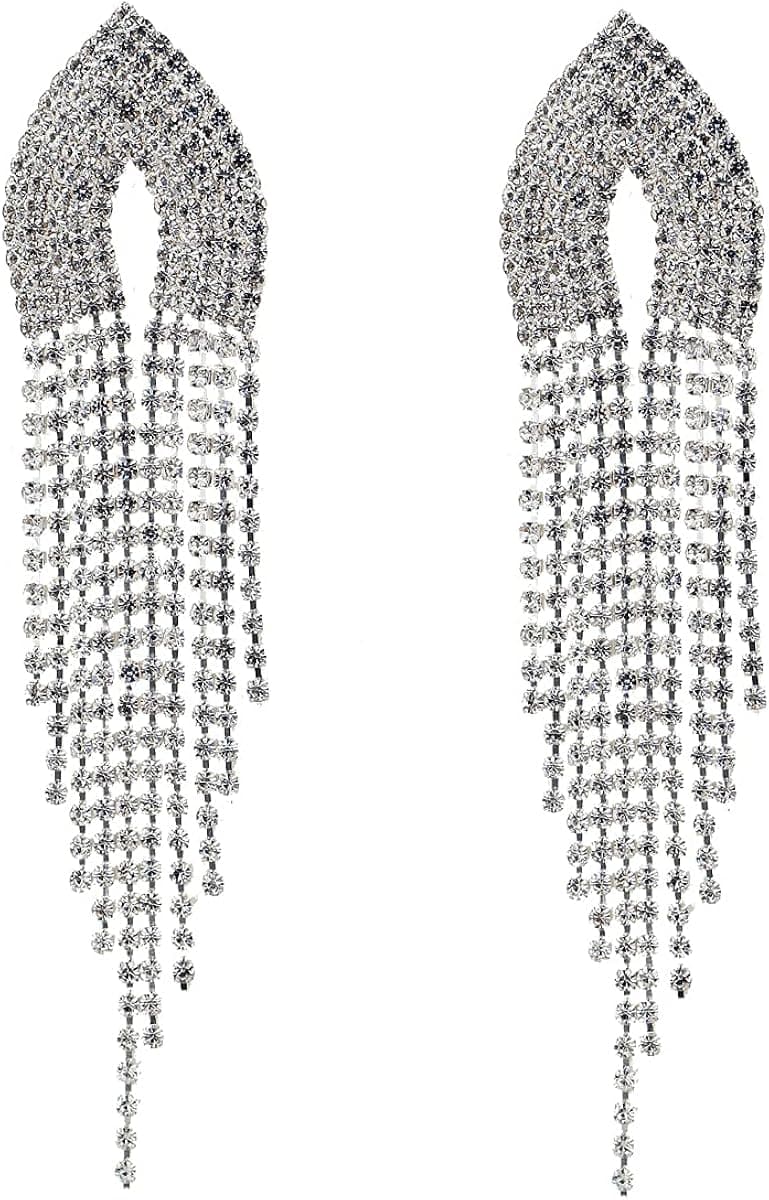 Chran Stunning Chandelier Dangle Long Earrings for Women Elegant Pretty Girl Gifts