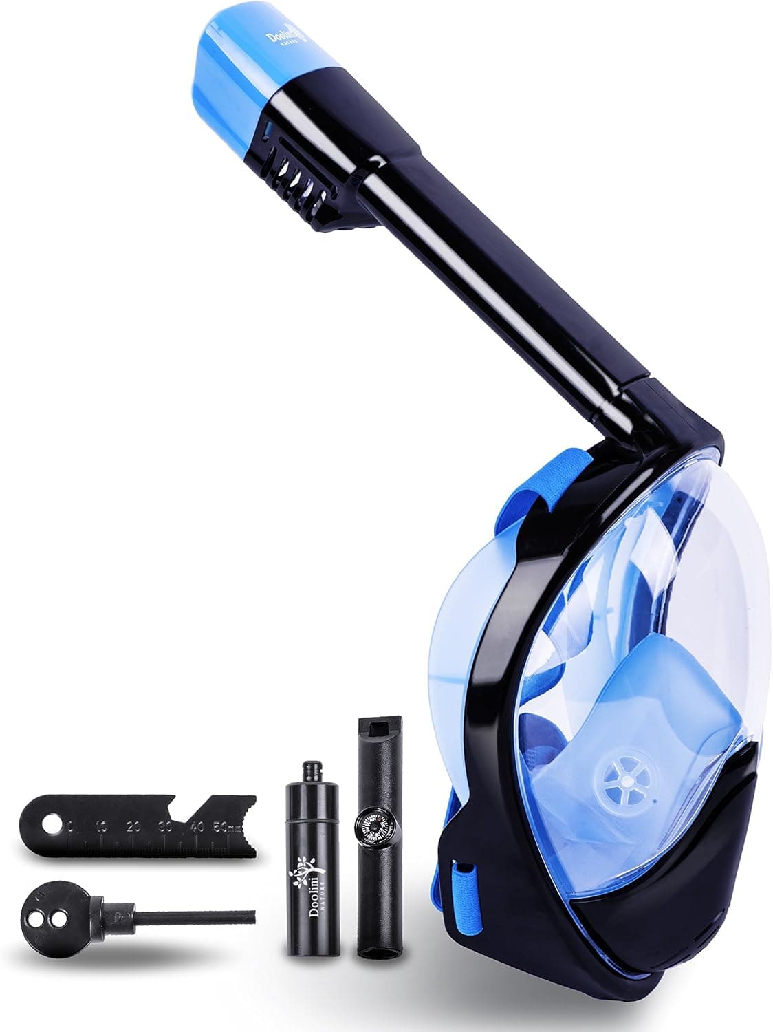 Doolini NATURE [New Model] -Sale Price! Full Face Snorkel Mask Extra Long Tube 180° Panoramic View, Comfort Diving Mask & Easy Breathing, Water Tight & Ergonomic Snorkelling Gear.