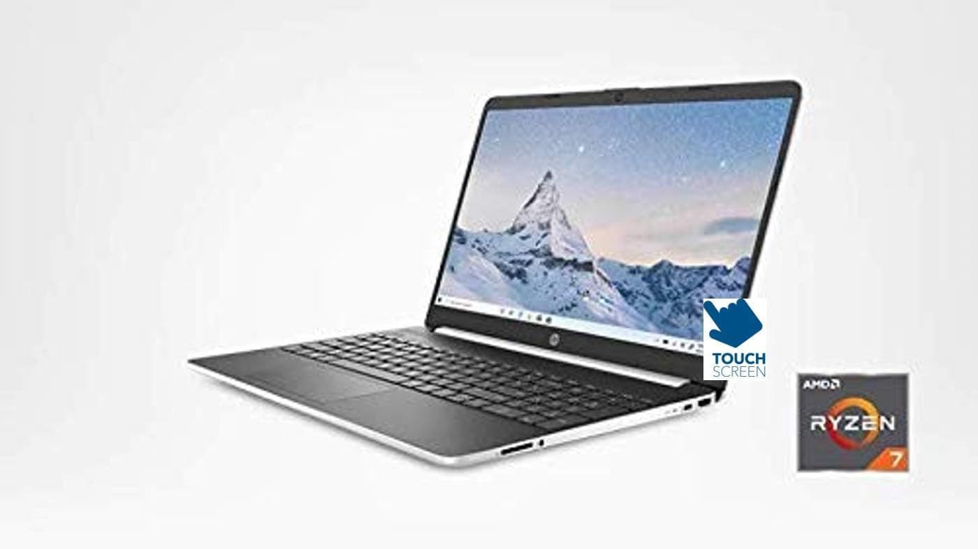 HP 15 Series 15.6-inch HD SVA Touchscreen Laptop, AMD Ryzen 7 3700U (Quad-Core) Upto 4.0GHz, 12GB DDR4, 512GB PCIe NVMe SSD, AMD Radeon RX Vega 10, Webcam, BT, WiFi, USB 3.1-C, HDMI , Windows 10