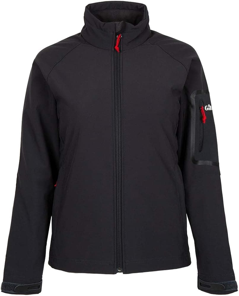 Gill Womens Team Softshell Coat Jacket Graphite - Lightweight Breathable Waterproof Sprayproof - Fleece Lined