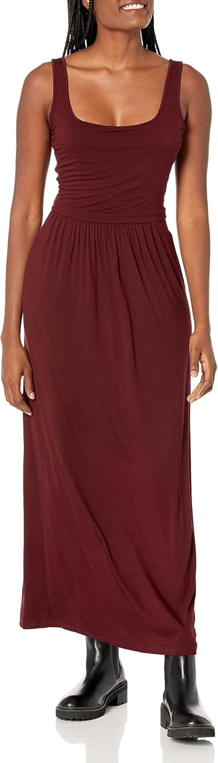 Daily Ritual Women's Jersey Sleeveless Empire-Waist Maxi Dress