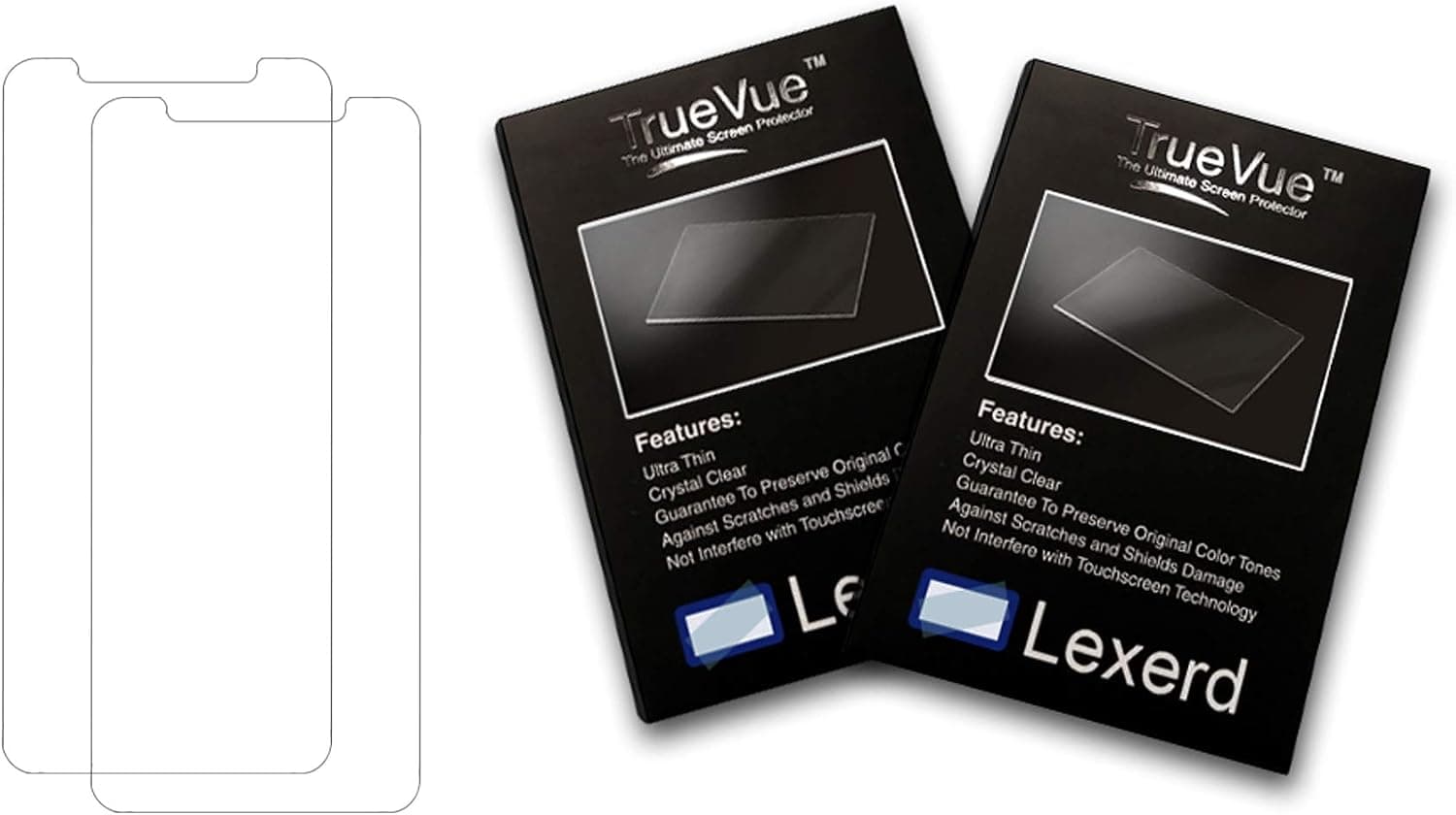 Lexerd - Compatible with Garmin Edge 500 TrueVue Crystal Clear GPS Screen Protector (Dual Pack Bundle)