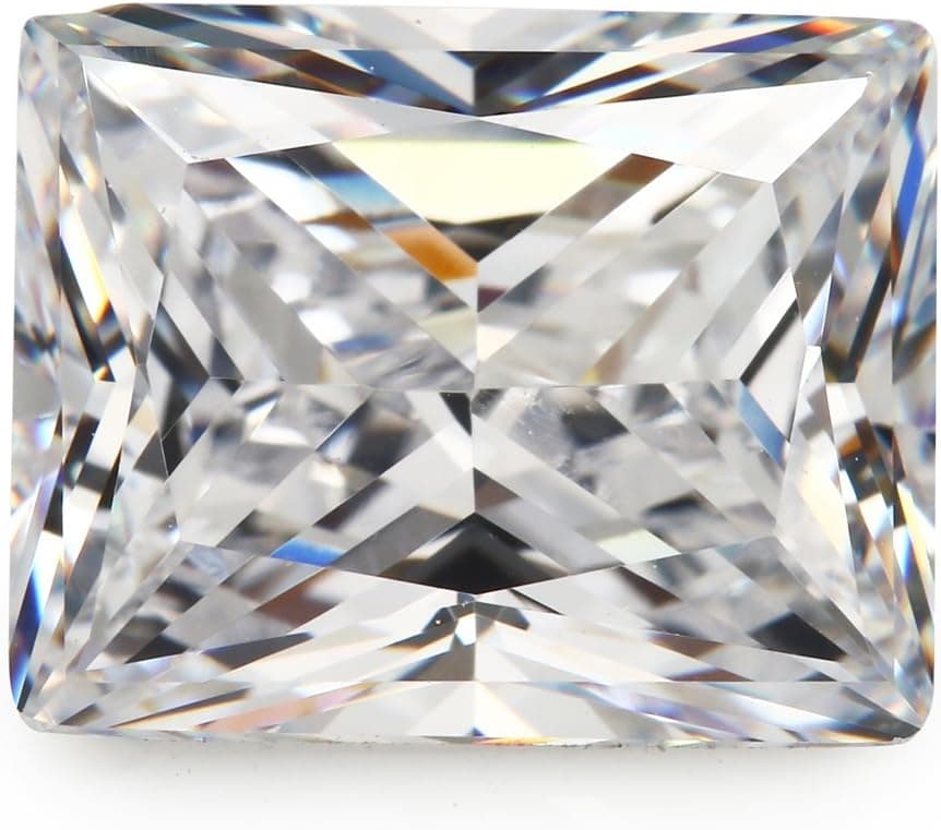 50PCS Size 3x5mm AAAAA White Rectangle Baguette Shape Princess Cut Europe Machine Cut Loose CZ Cubic Zirconia Gemstone JIANGYUANGEMS (3x5mm 50pcs)