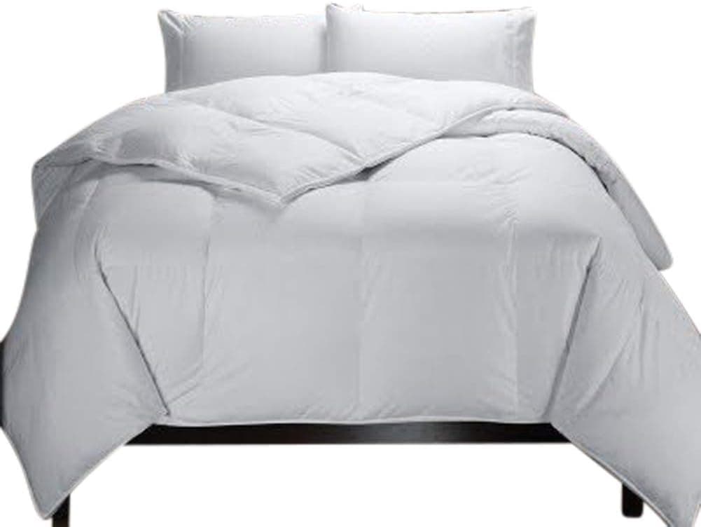 Web Linens Inc Multiple Sizes - Down Alternative Reversible Comforter White on White - Twin - 95 GSM Microfiber Shell - Exclusively by Blowout Bedding RN #142035