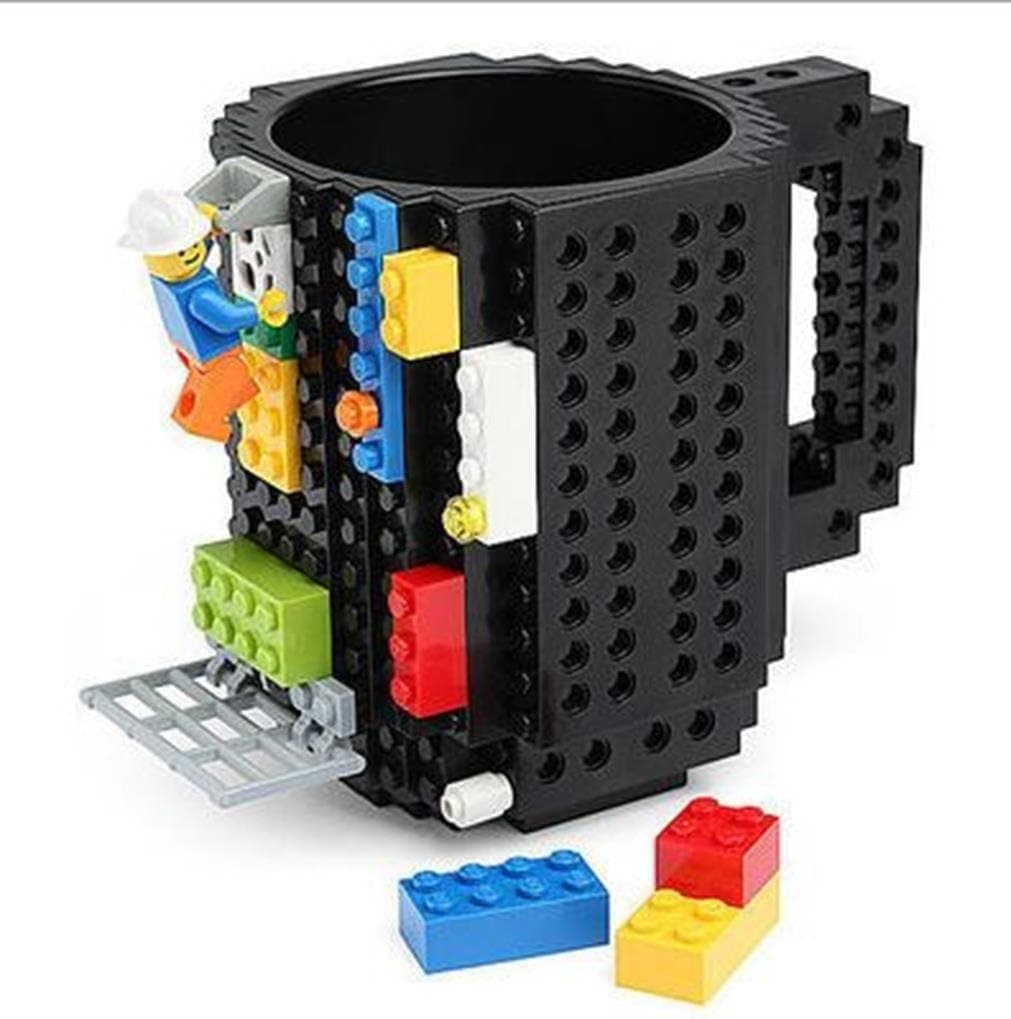 La Tartelette Build-On Brick Coffee Mug (Black) - 12 oz