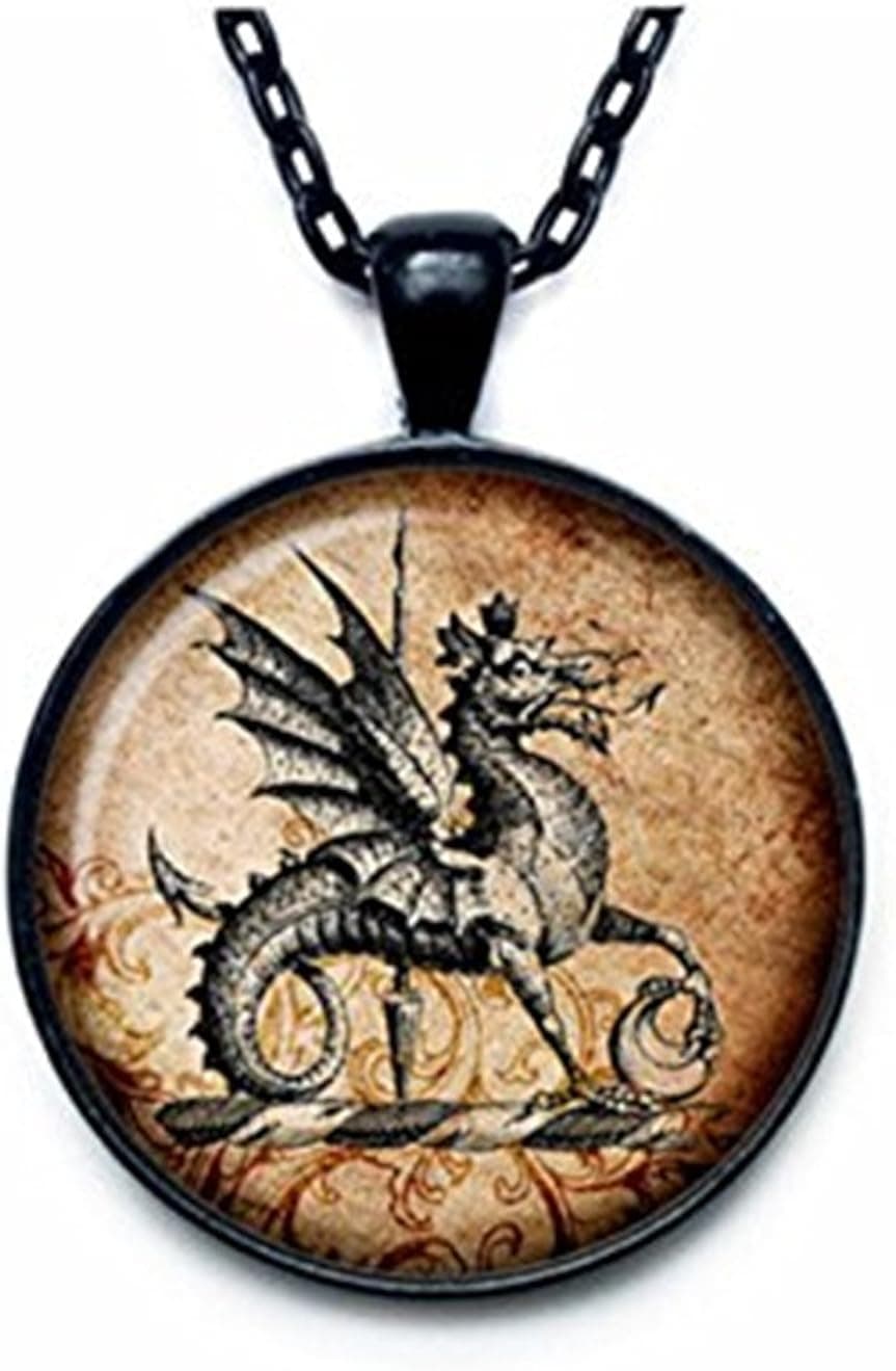 we are Forever family Vintage Dragon Necklace