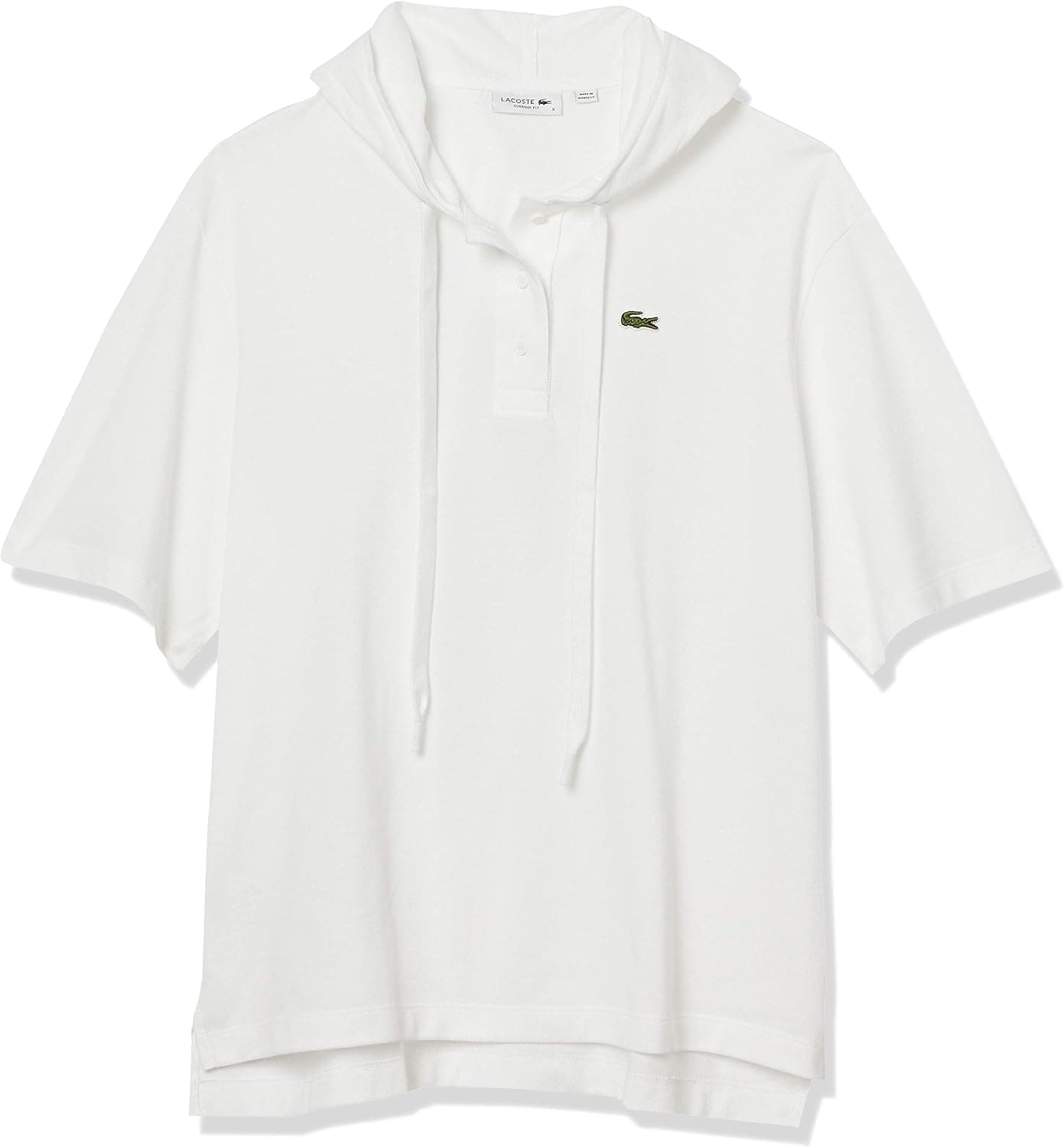 Lacoste Women's Short Sleeve Pique Hooded Polo Shirt