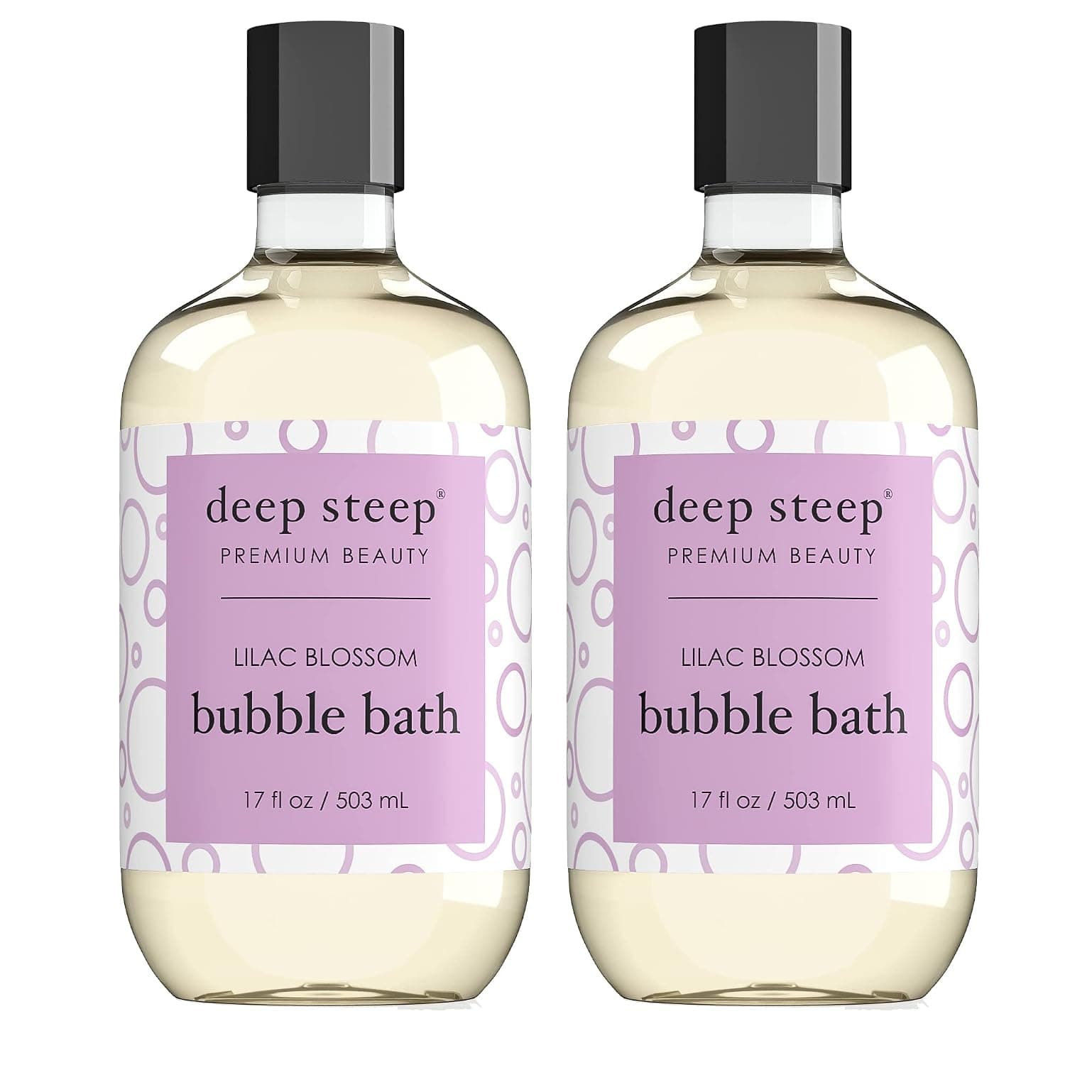 Deep Steep Classic Bubble Bath, Lilac Blossom, 17 ounce (Pack of 2)