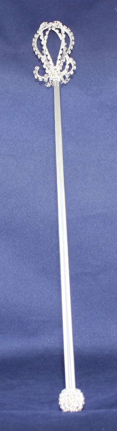 The Royal Majesty - Rhinestone Tiara - Pageant, Wedding, Prom, Homecoming, or Bridesmaid Crown Scepter