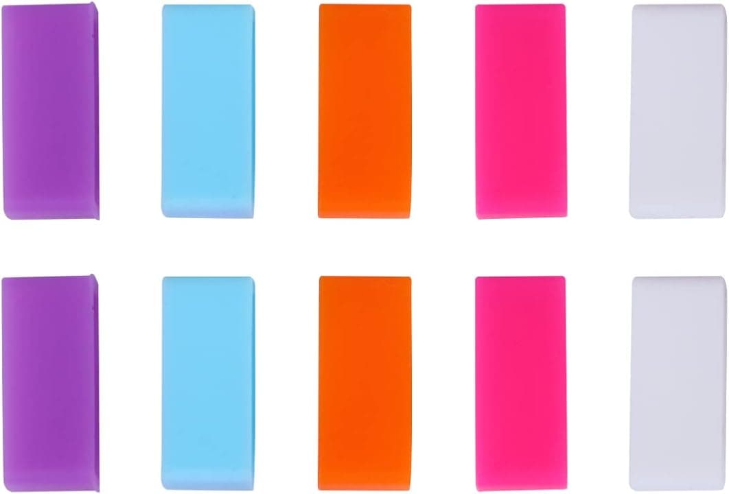 HEMOBLLO 10 Pcs Silicone Security Fix Clasp Compatible with Fitbit Flex 2 - Fastener Secure Ring Replacement Silicone Security Clasps Loop for Watch Band (Random Color)
