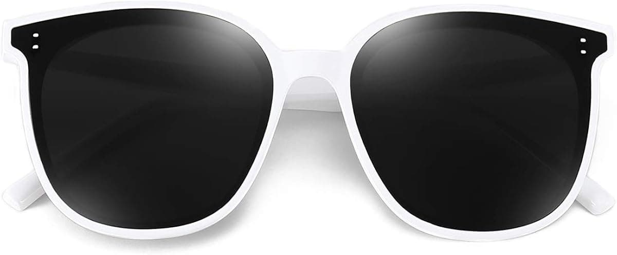 Dollger Oversized Polarized Square Sunglasses for Women Men Vintage Glasses with Flat Lens Fashion Cat Shades