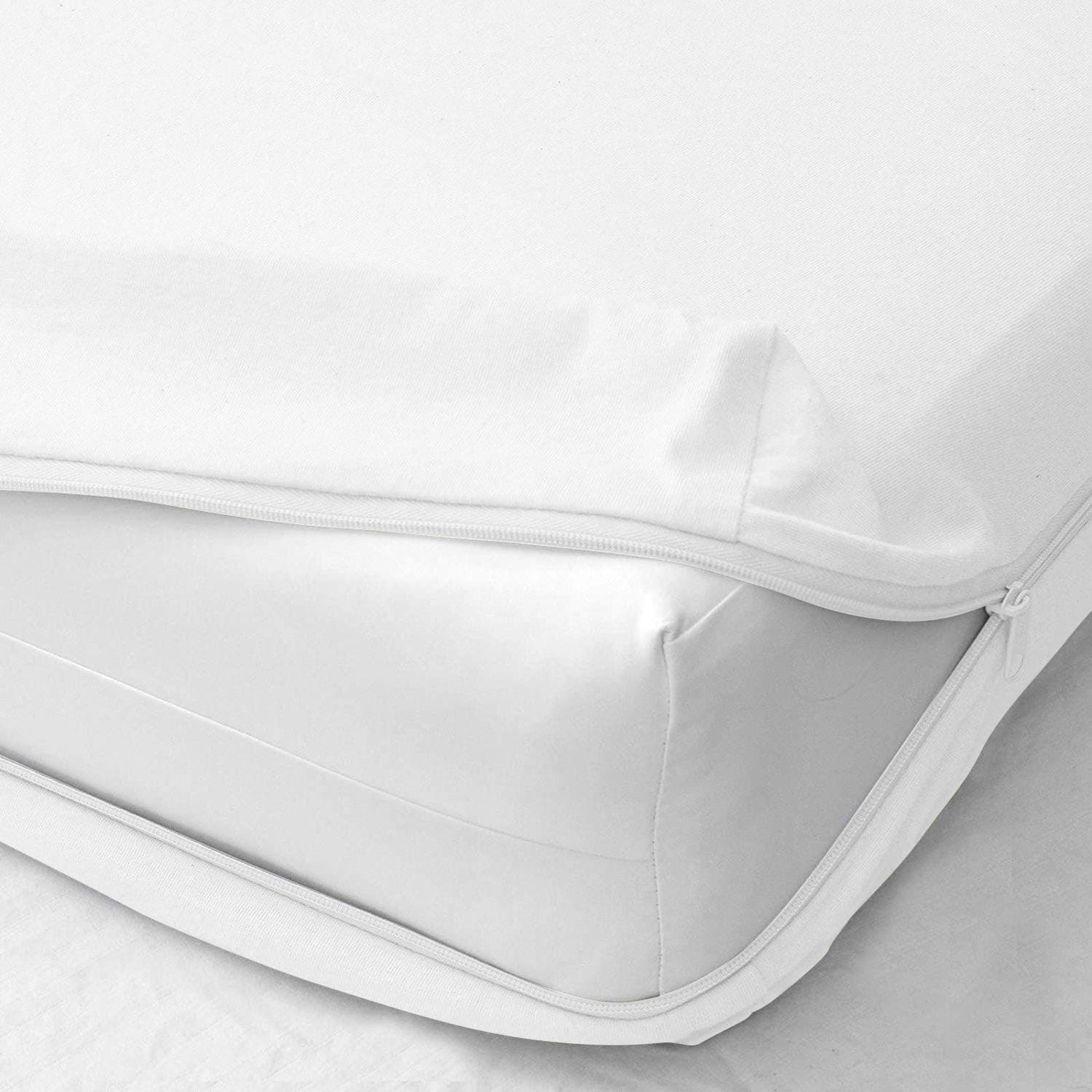 Princess 100% Egyptian Cotton Mattress Cover, TwinXL, Zips Around The Mattress - White